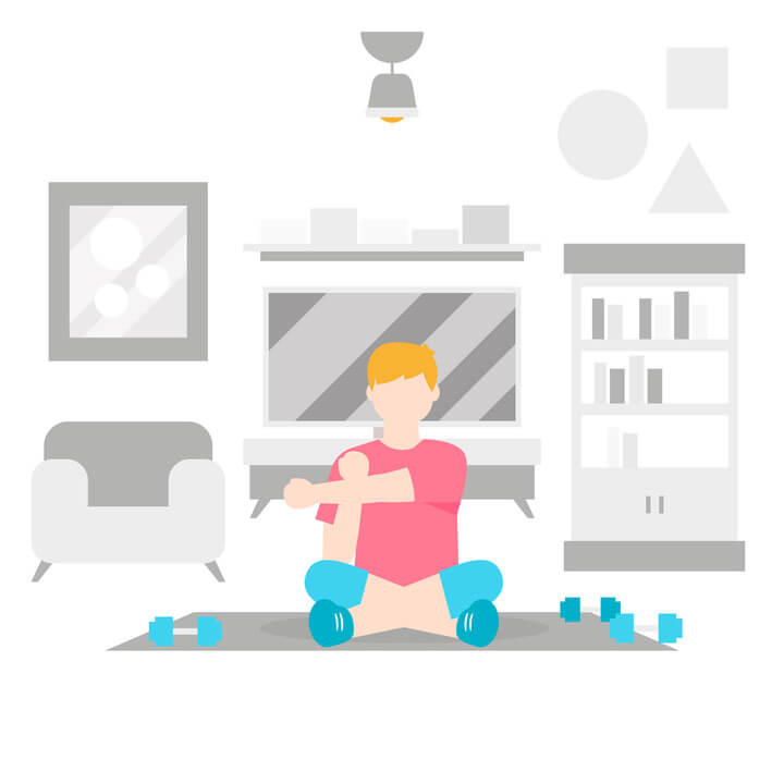 Mini workout during gameplay 